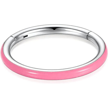 316L Side Fluorescent Open Ring 1.2 Silver Fluorescent Powder
