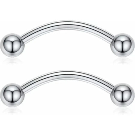GAGABODY Pair 14G 16G G23 Solid Titanium Shield Nipple Rings Nipple Barbell Internally Threaded Nipple Jewelry Tongue Piercing Bridge Piercing Jewelry 12mm-18mm