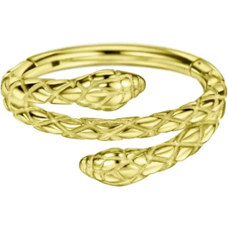 Snake Hoop Earring – 316L Steel for Conch & Cartilage