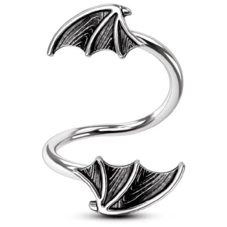 316 Medical Steel Bat Twist Earrings – For Helix and Tragus