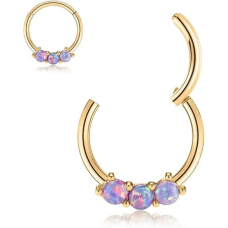 Opal Septum Ring Clicker