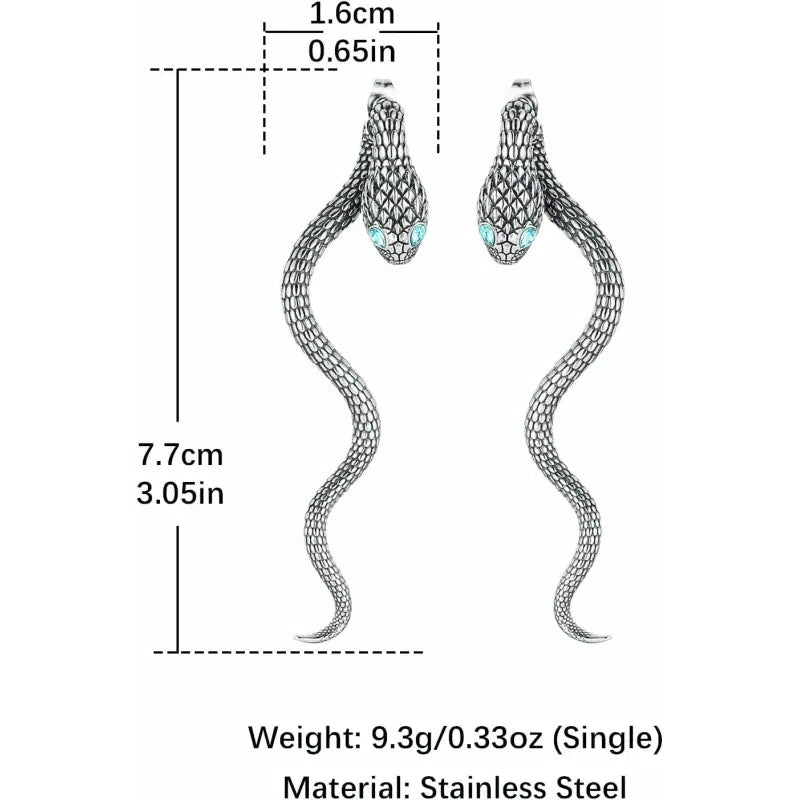 Retro-Inspired Snake Stud Earrings 16