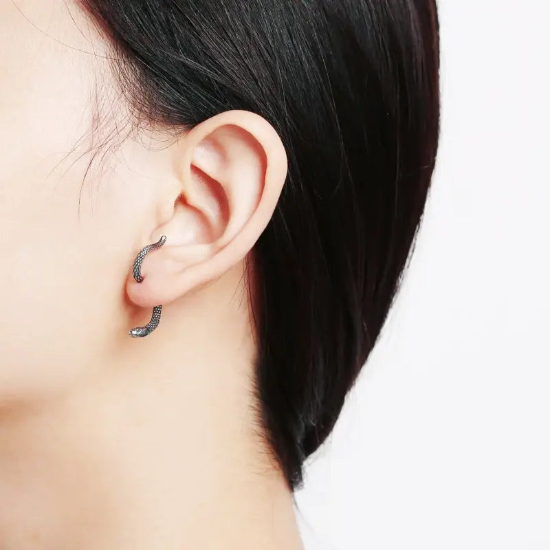 Retro-Inspired Snake Stud Earrings 12