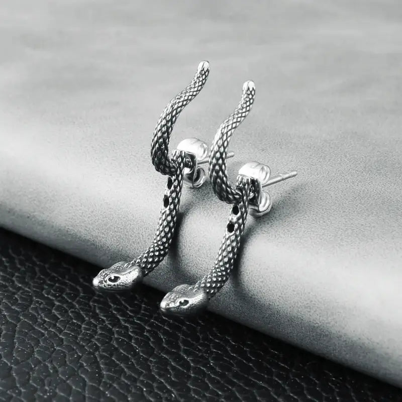 Retro-Inspired Snake Stud Earrings 10