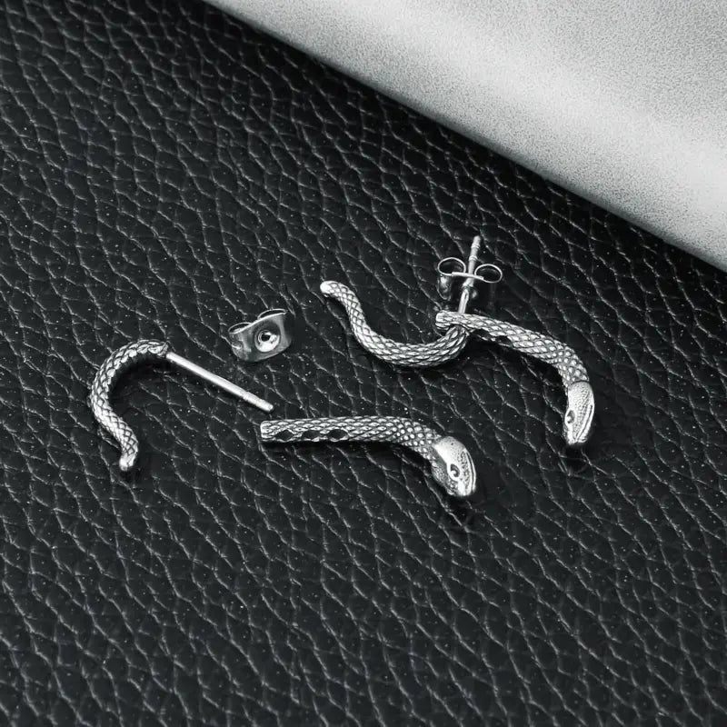 Retro-Inspired Snake Stud Earrings 8