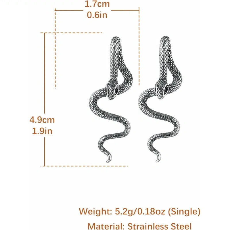 Retro-Inspired Snake Stud Earrings 1