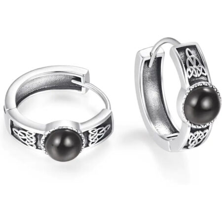 Sterling Silver, Punk Hoop Earrings, Men, Women 9