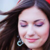 Woman with beautiful eyebrow studs