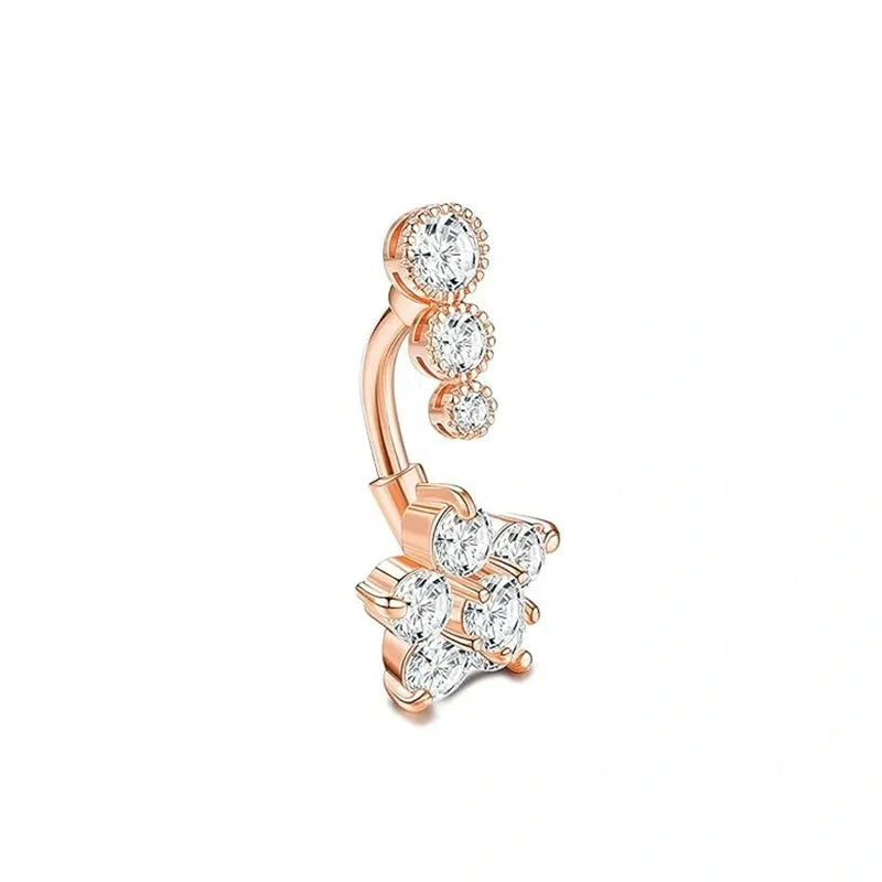 Zirconia Belly Button Ring – Sexy Navel Piercing Accessory
