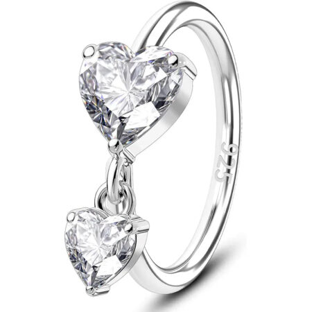 925 Sterling Silver Heart Nose Hoop