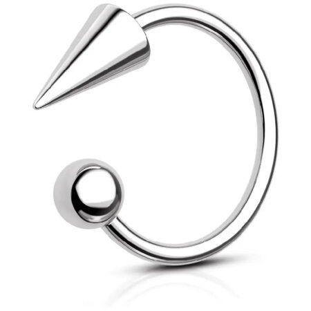 G23 Titanium 16G Spike Lip Rings & Horseshoe Hoops Set
