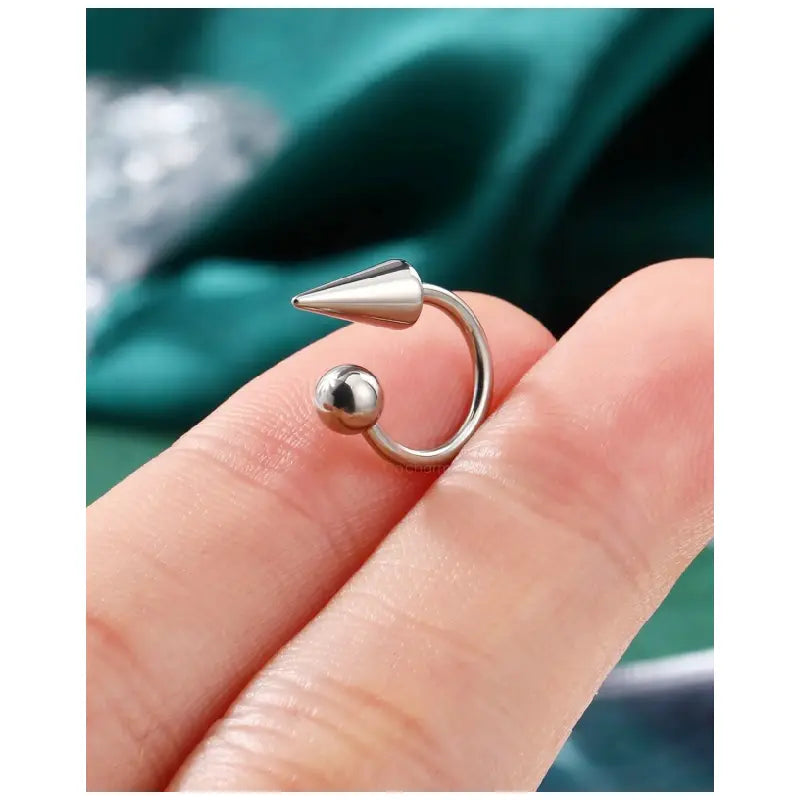 G23 Titanium 16G Spike Lip Rings & Horseshoe Hoops Set
