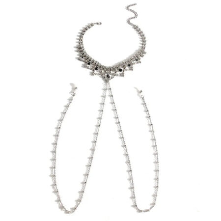 Luxury Rhinestone Nipple Chains with Metal Beads for Women