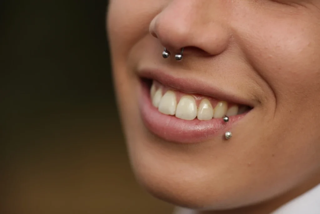 lip piercing