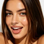 A woman confidently displays her Mantis piercing