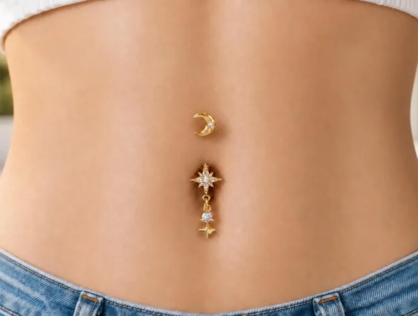 Floating Navel Piercings