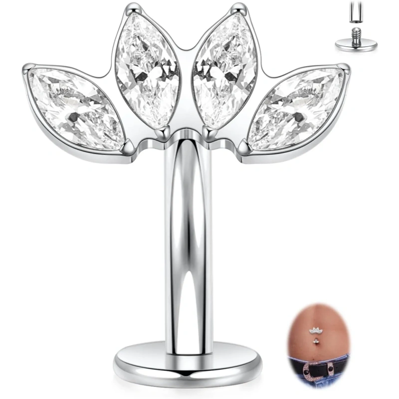 G23 Titanium Belly Button Ring Floating Navel Piercing Jewelry