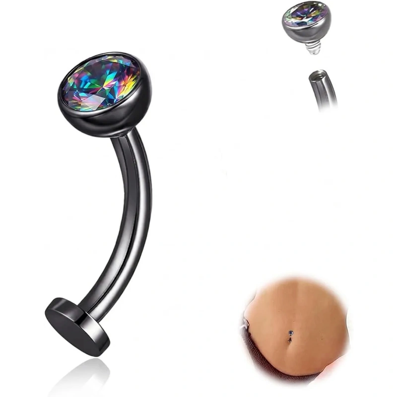 14G Titanium Floating Belly Button Rings