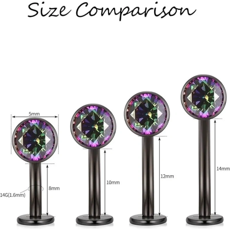 14G Titanium Floating Belly Button Rings