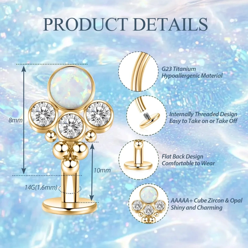 G23 Titanium Belly Button Ring Floating Navel Piercing Jewelry
