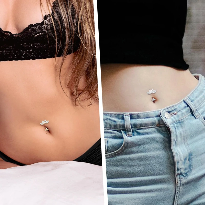 G23 Titanium Belly Button Ring Floating Navel Piercing Jewelry